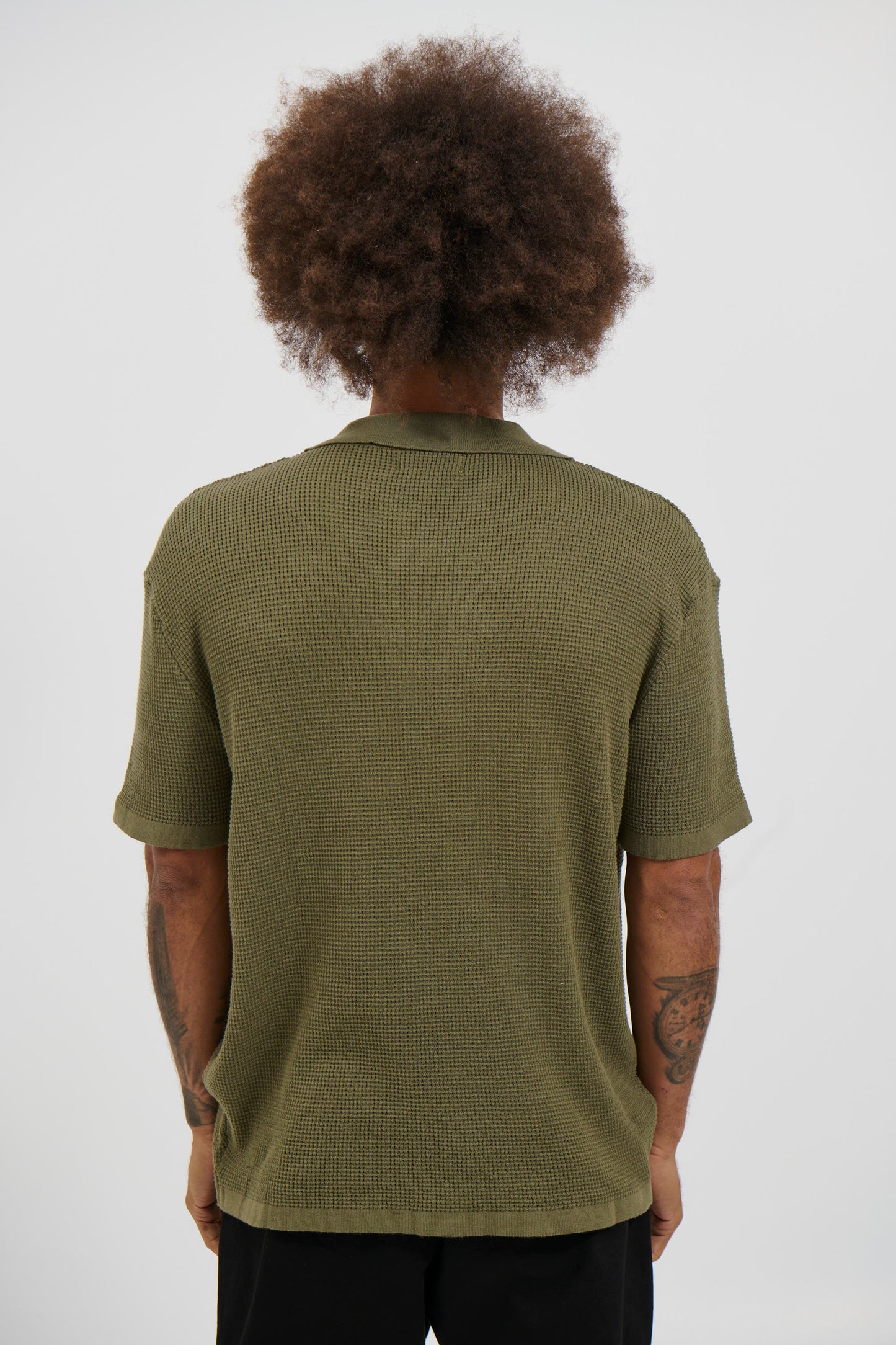 NTH Open Neck Polo Army