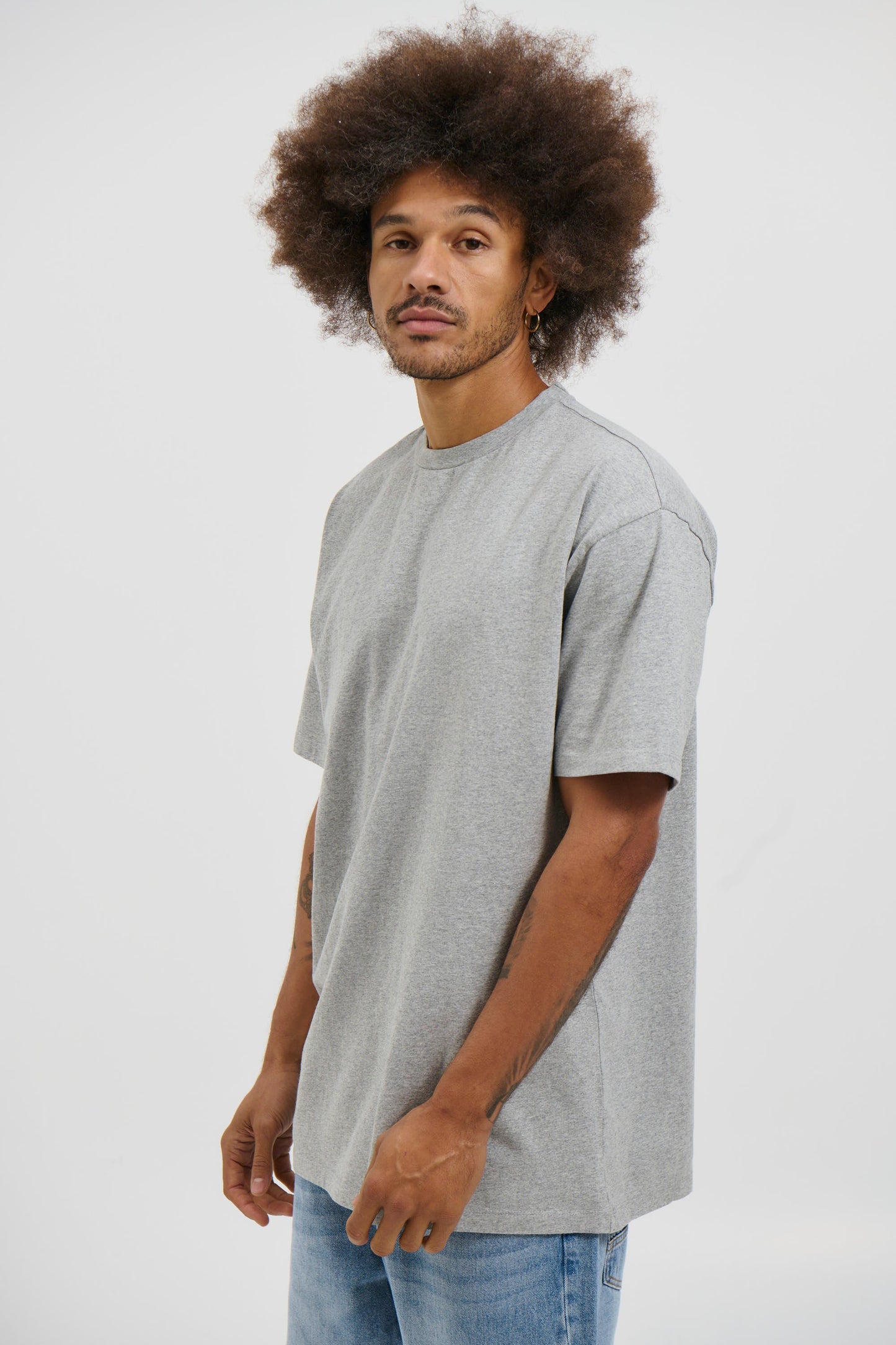 NTH Heavyweight Tee Grey Marle