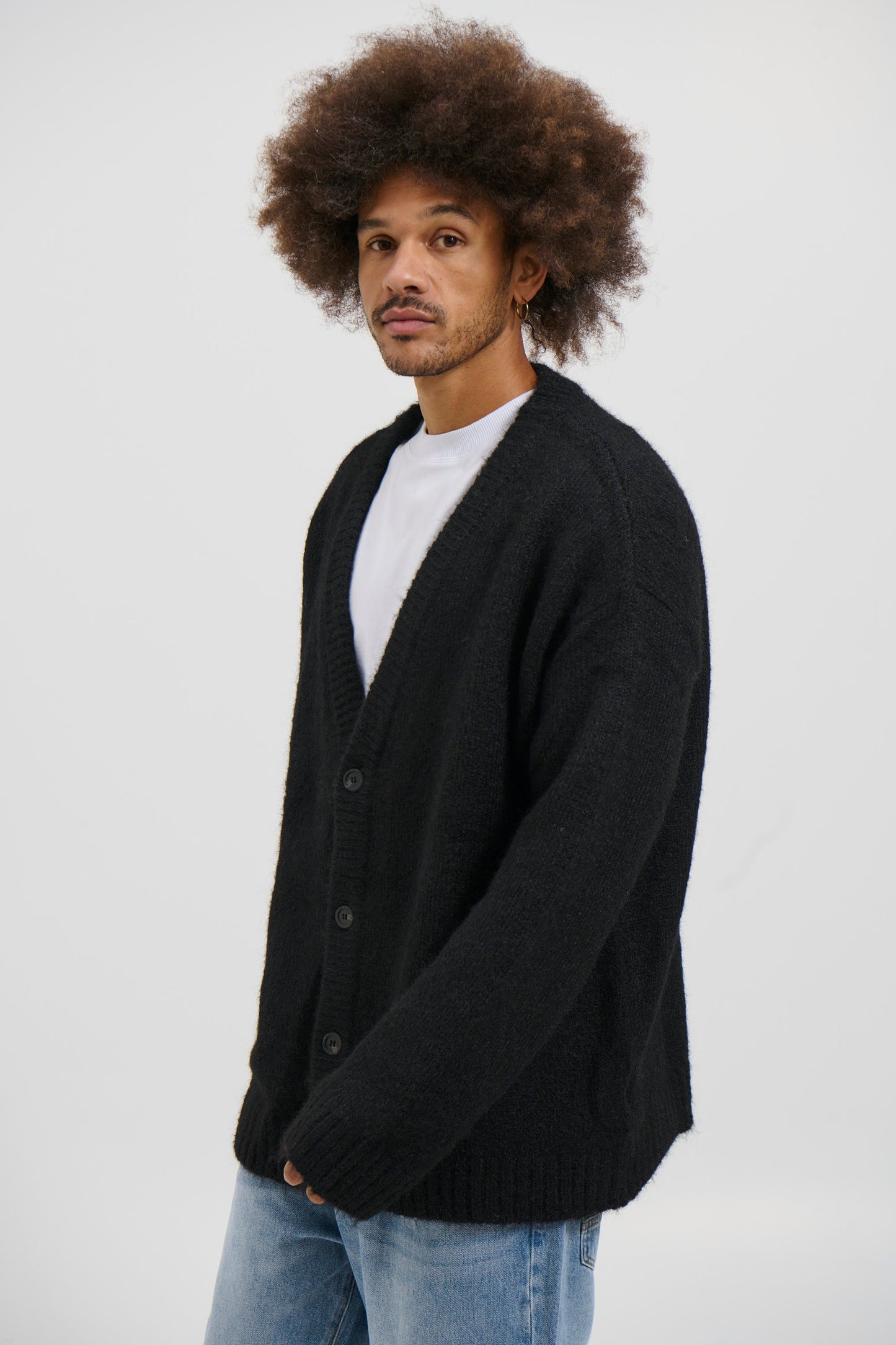 Knitted Oversize Cardigan Black