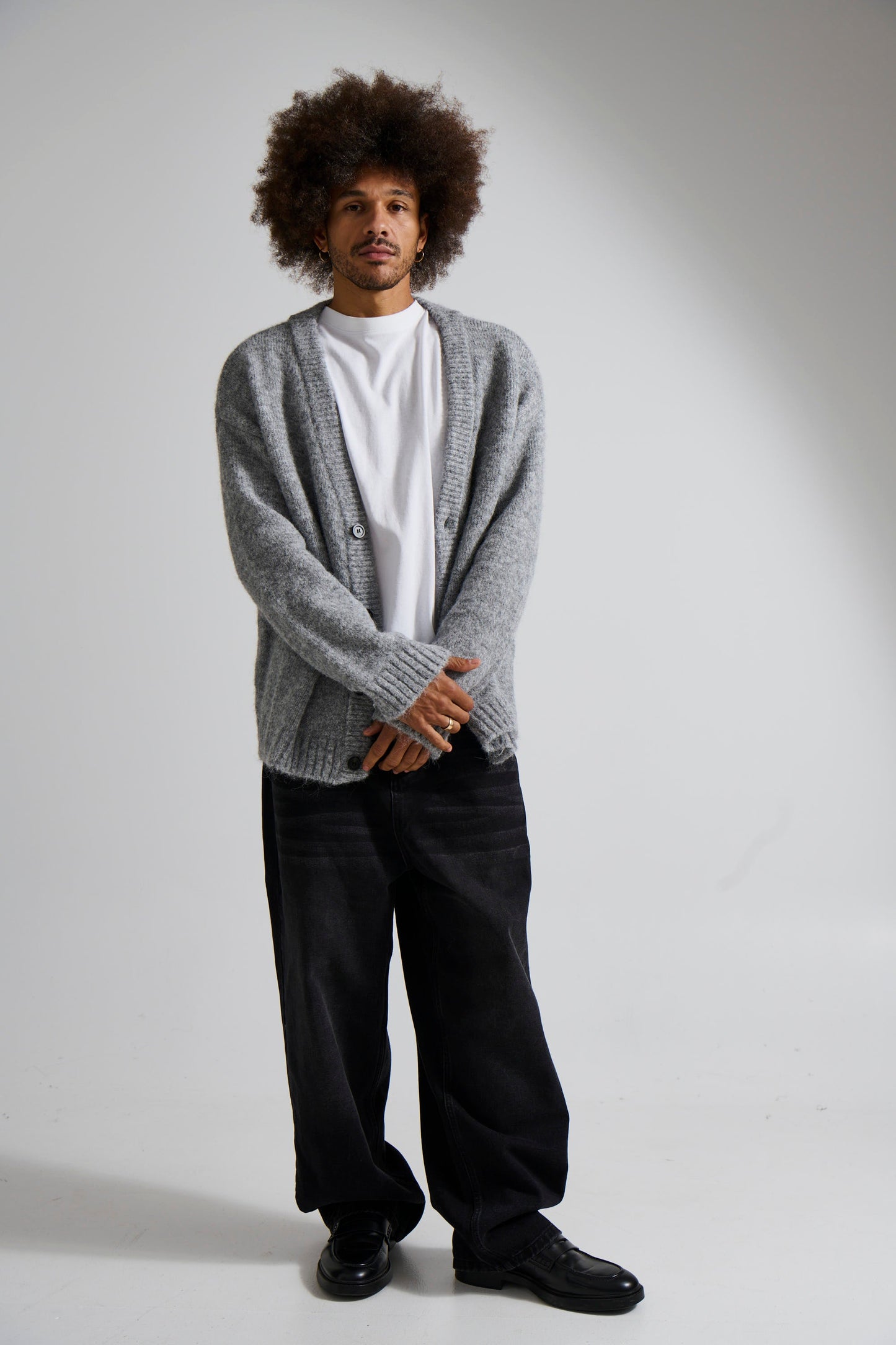 Knitted Oversize Cardigan Grey