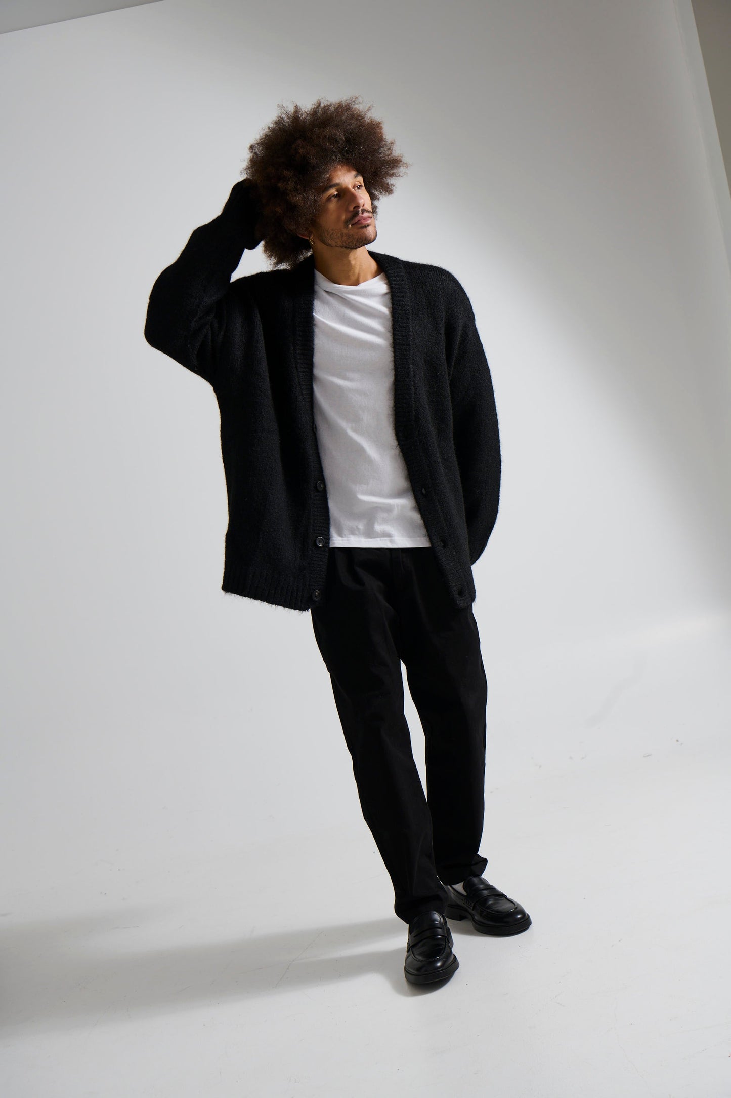 Knitted Oversize Cardigan Black