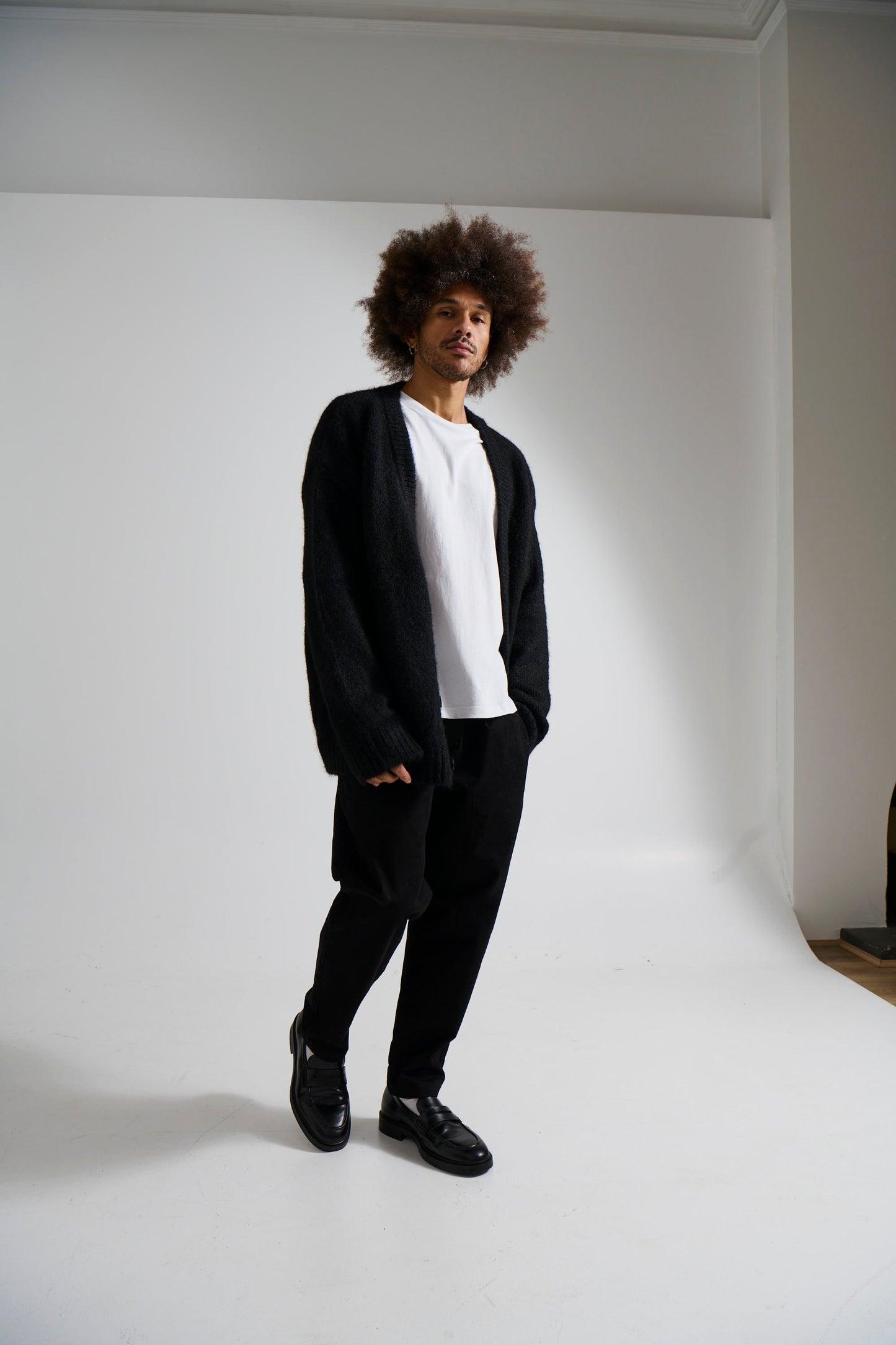 Knitted Oversize Cardigan Black