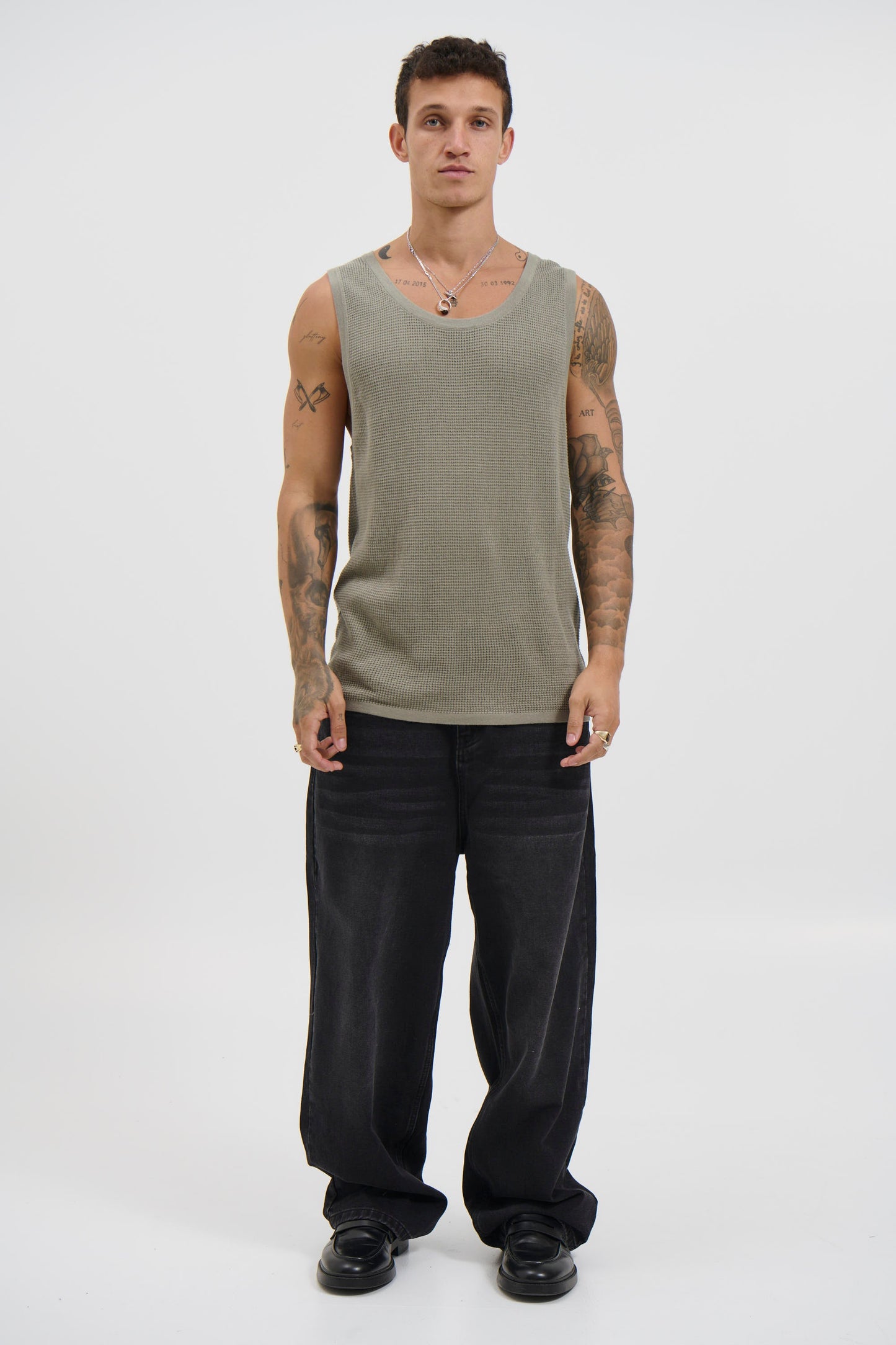 NTH Knit Tank Army