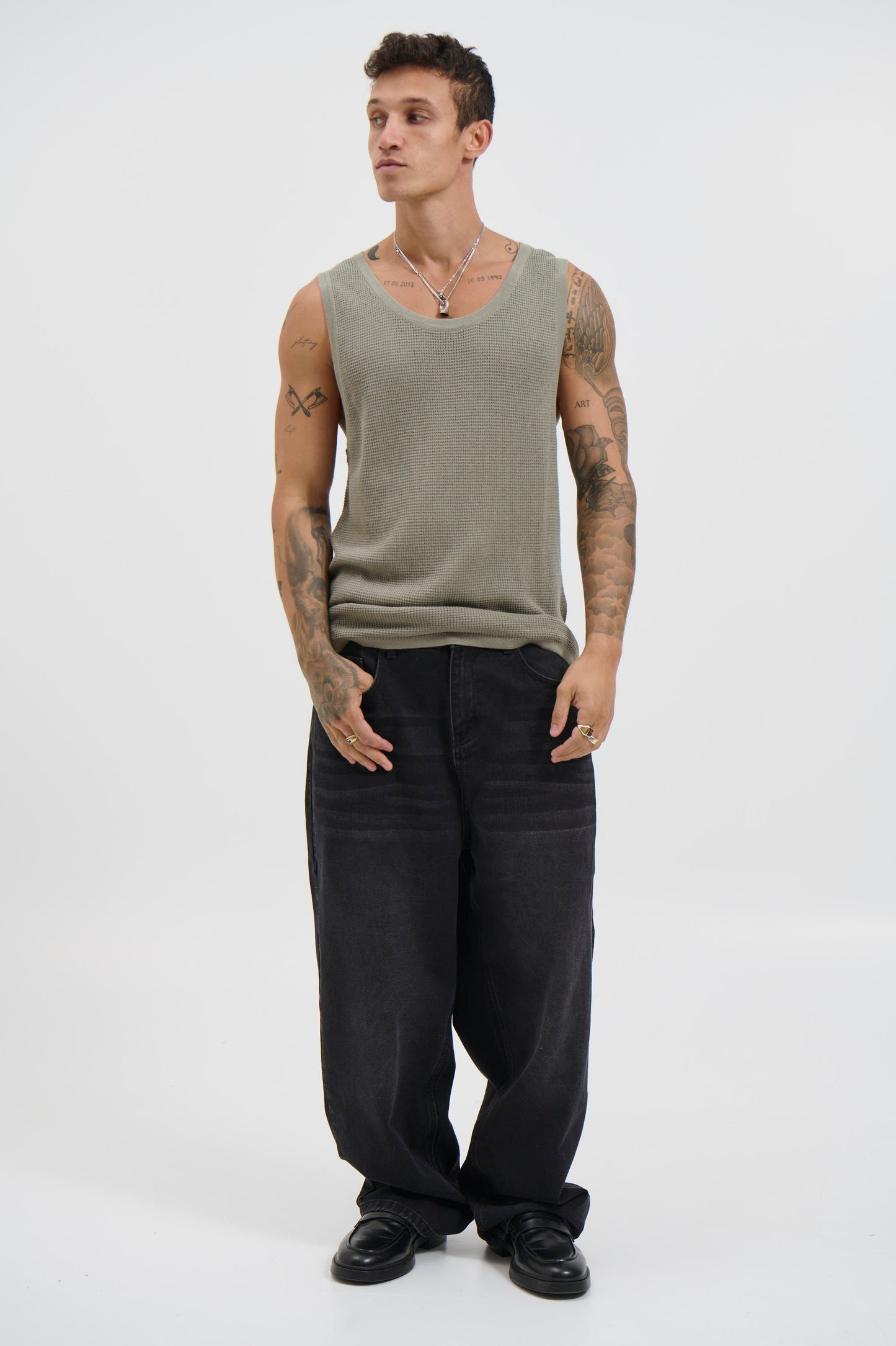 NTH Knit Tank Army