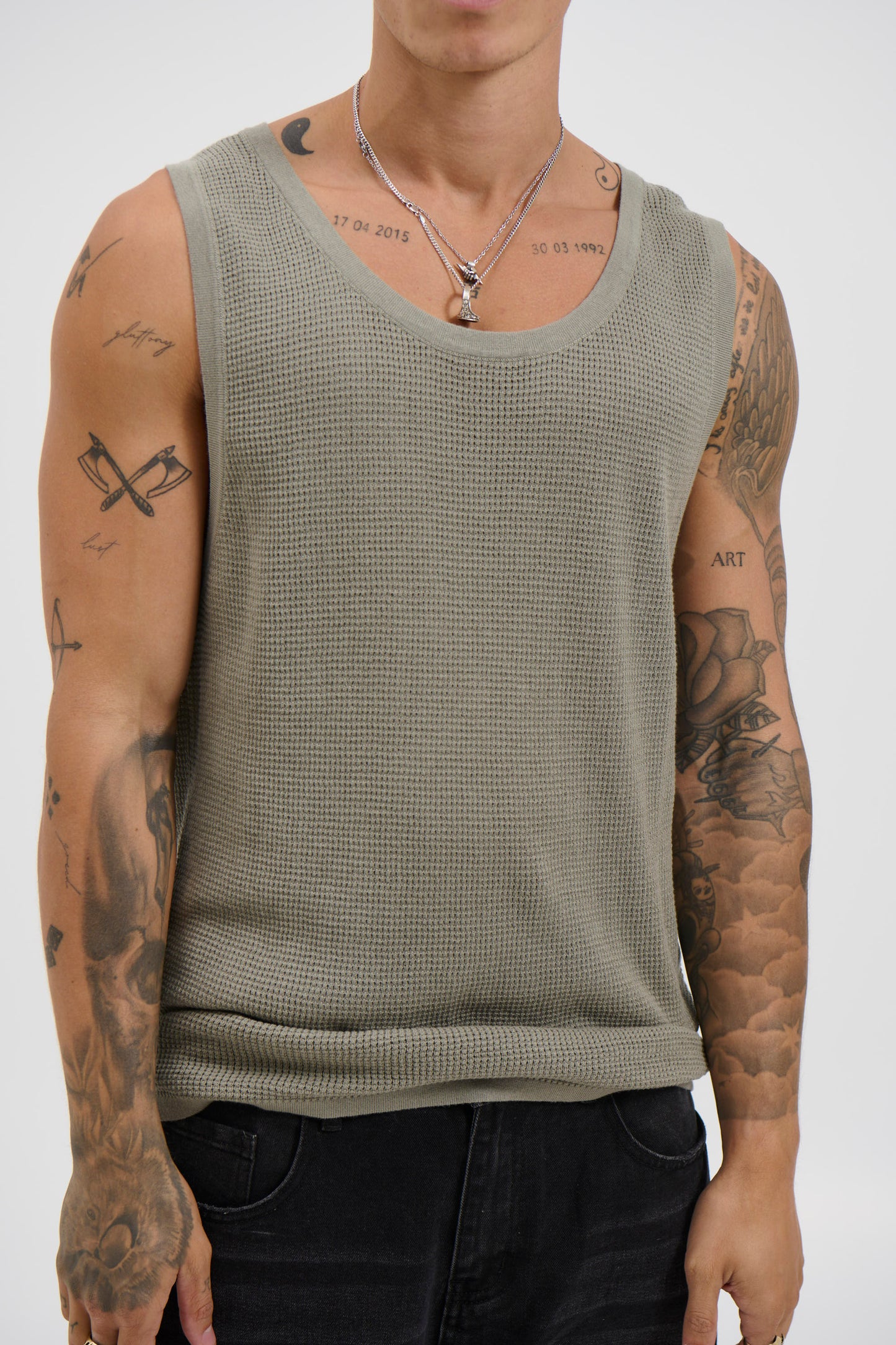 NTH Knit Tank Army