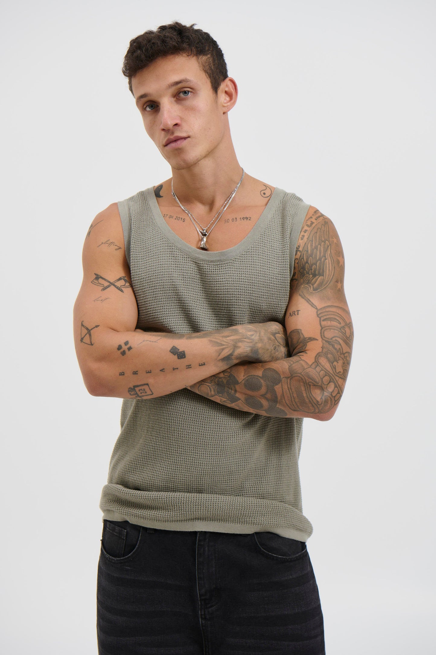 NTH Knit Tank Army