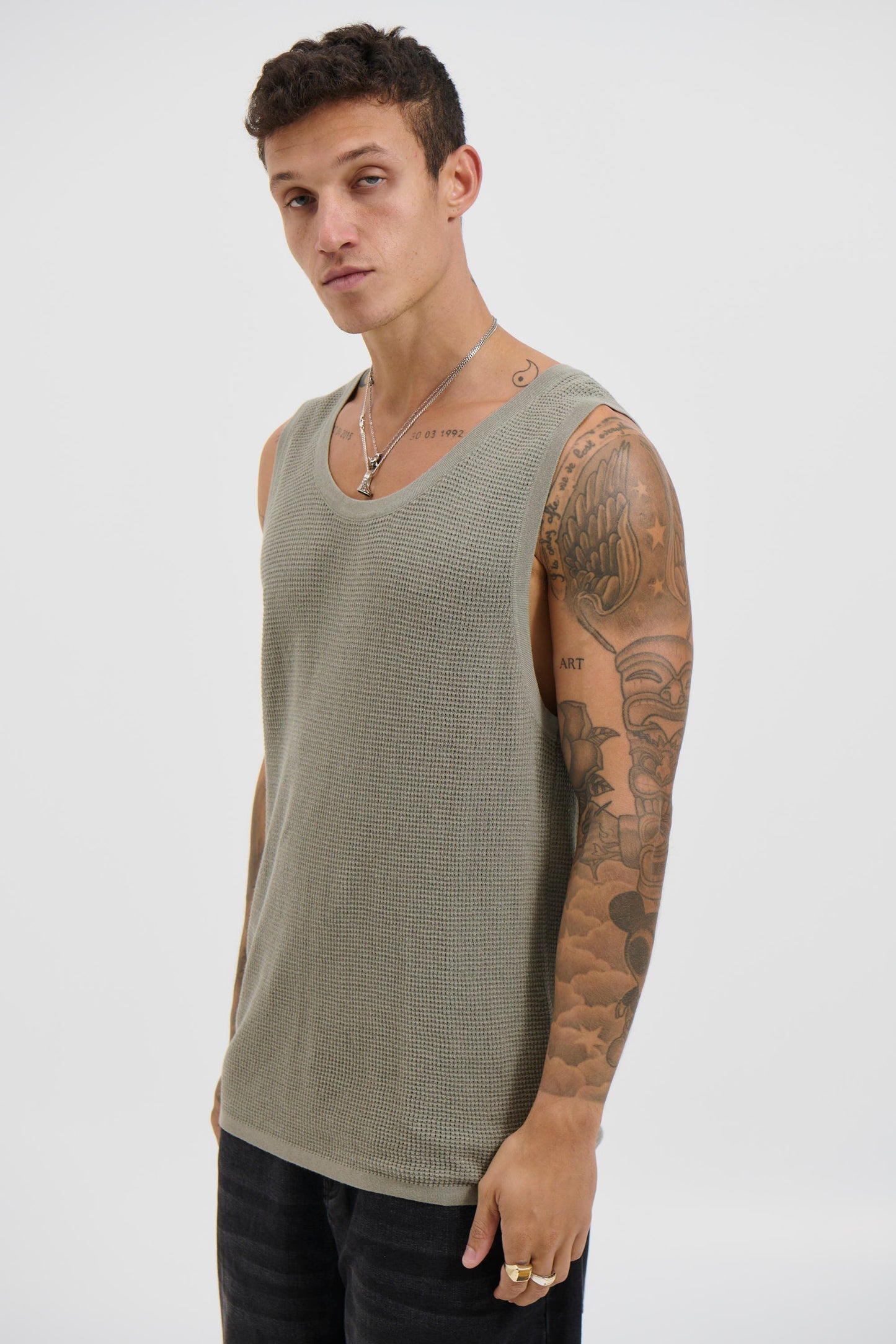 NTH Knit Tank Army