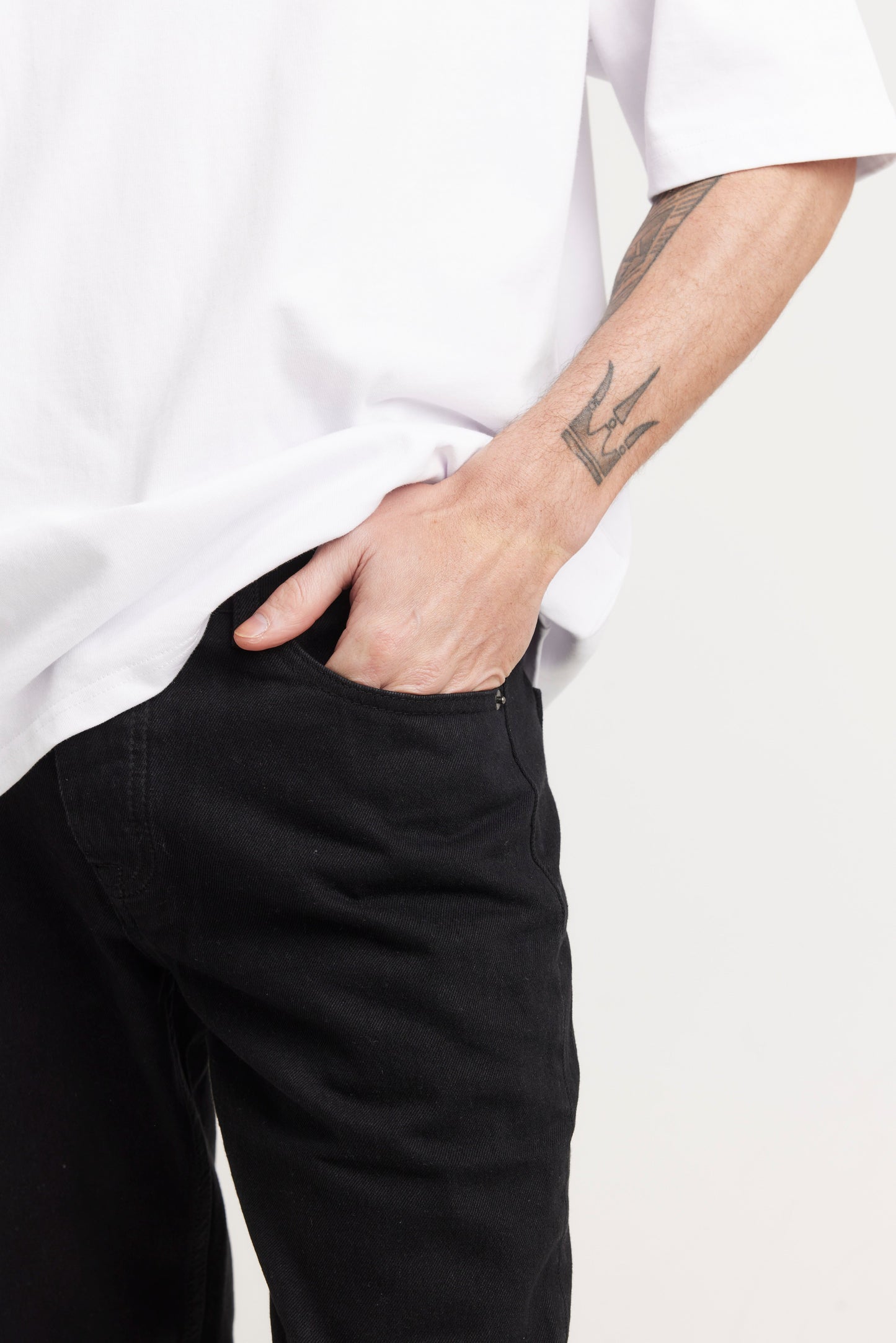Steve Baggys Denim Solid Black