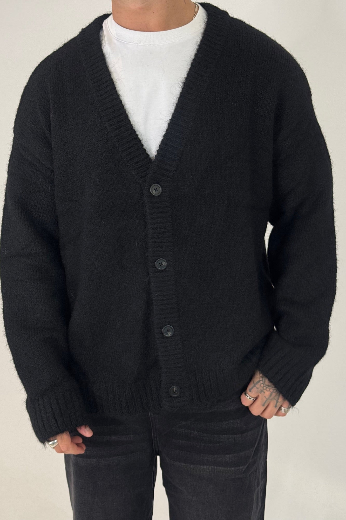 Knitted Oversize Cardigan Black