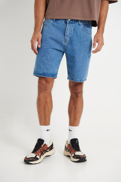 Andre Relaxed Denim Short Blue