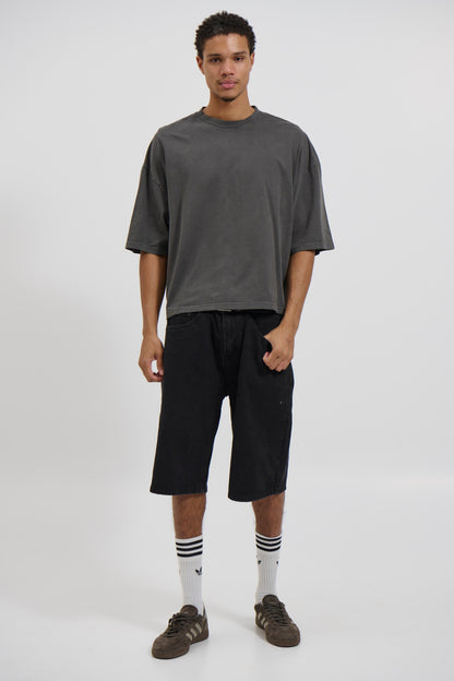 NTH Crop Box Tee Charcoal