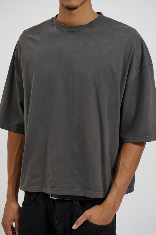NTH Crop Box Tee Charcoal
