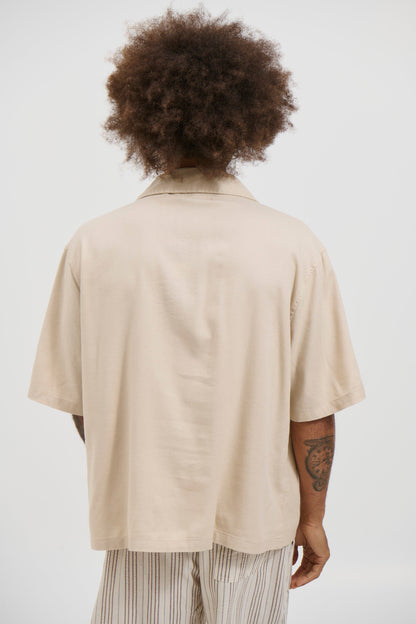 Raf Cropped Shirt Linen Oat