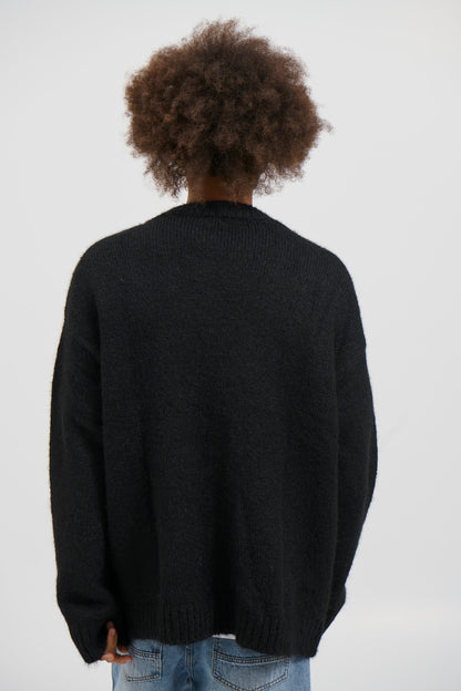 Knitted Oversize Cardigan Black