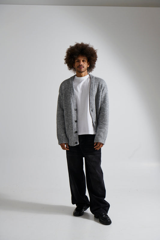Knitted Oversize Cardigan Grey