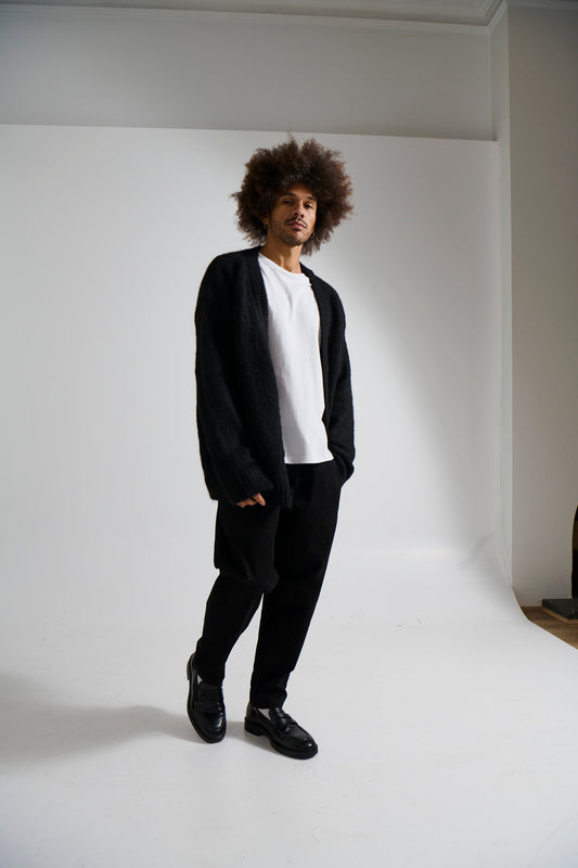 Knitted Oversize Cardigan Black