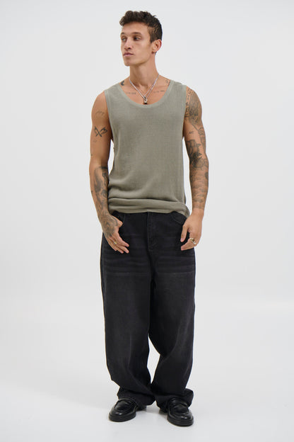 NTH Knit Tank Army