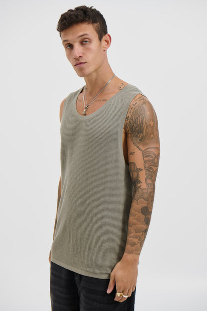 NTH Knit Tank Army