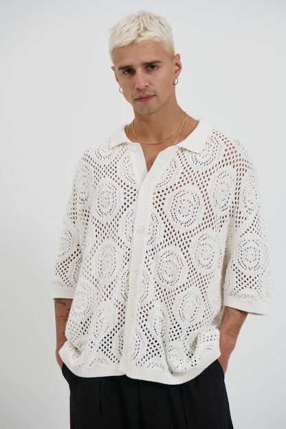 William Knit Shirt White